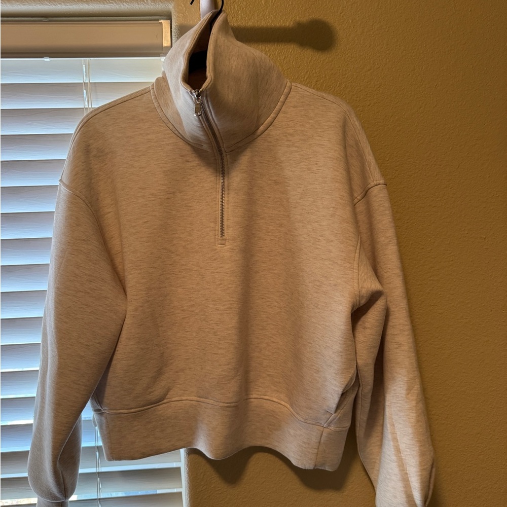 Old Navy Women's Beige Half-Zip Sweater